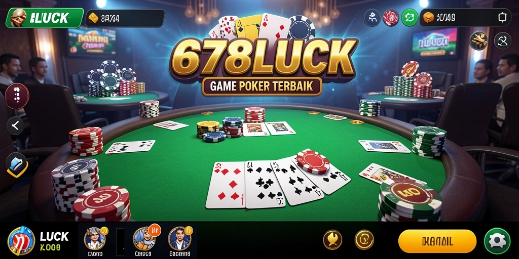 Tampilan menarik dari game Poker 678LUCK dengan aksi mendebarkan di meja.