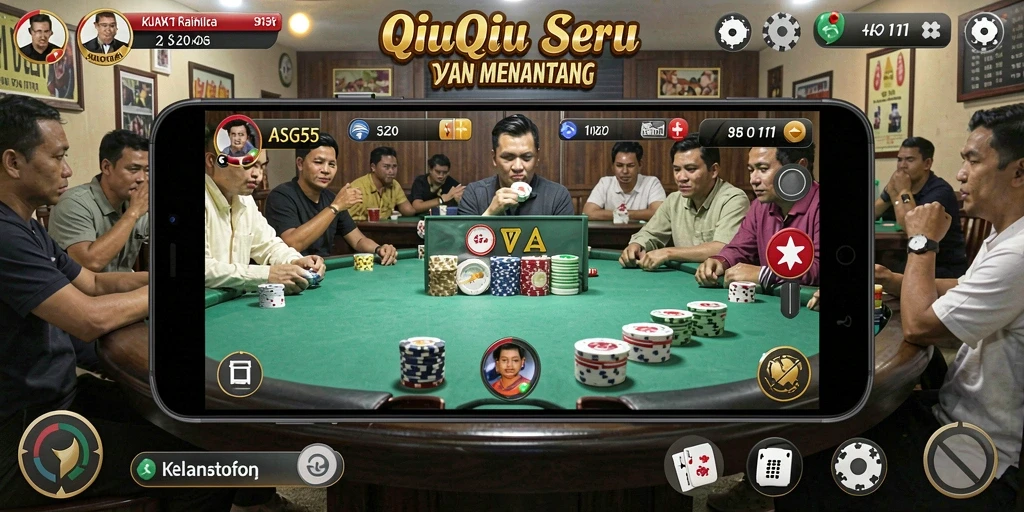 Screenshot utama ASG55 menampilkan keseruan gameplay QiuQiu.