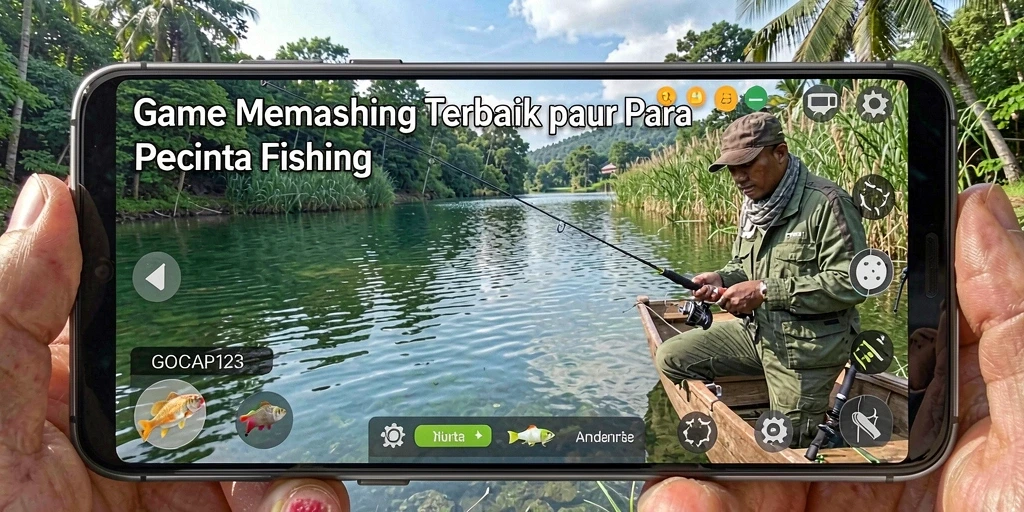 Tampilan gameplay GOCAP123 dengan aksi memancing yang seru.