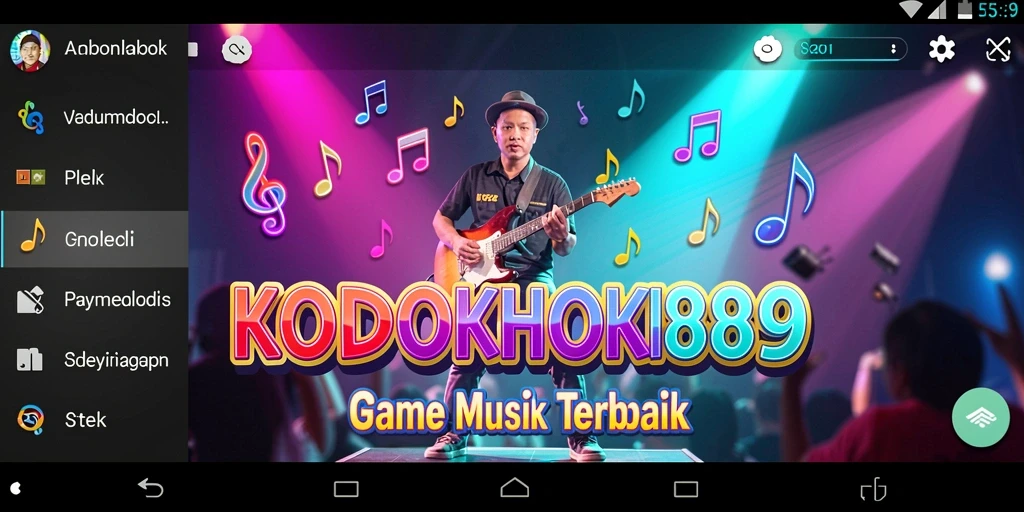 Screenshot gameplay KODOKHOKI889 yang menampilkan interaksi musik yang menyenangkan.