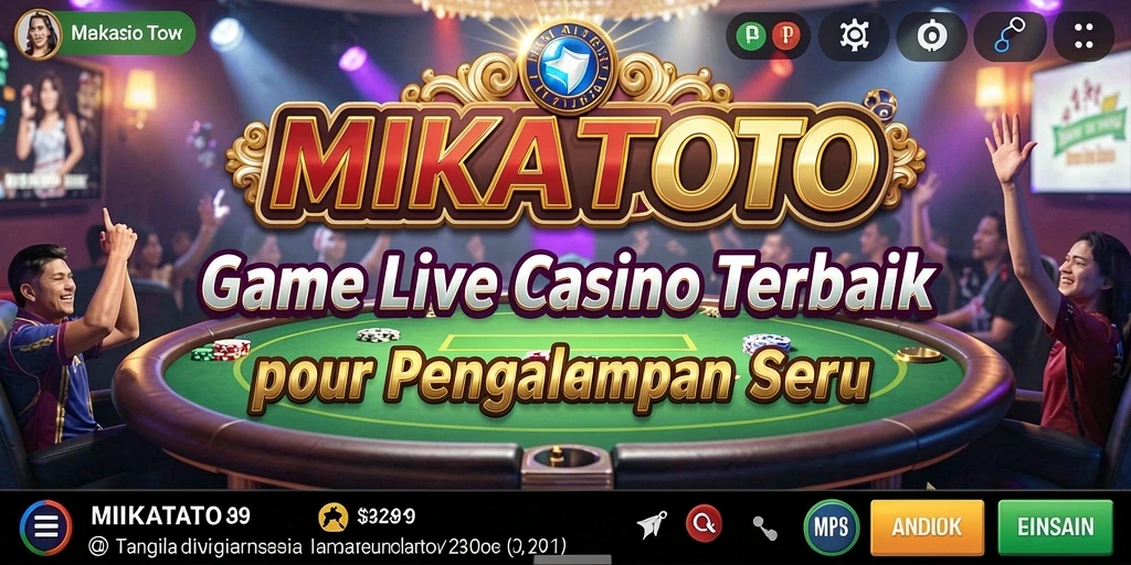 Tampilan gameplay Live Casino MIKATOTO dengan dealer profesional.