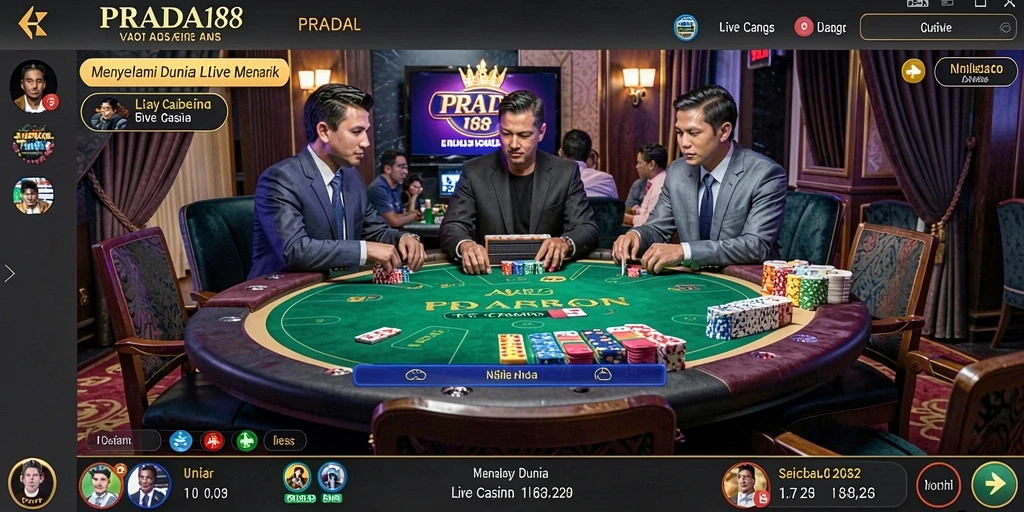 Tampilan screenshot gameplay Live Casino di PRADA188.